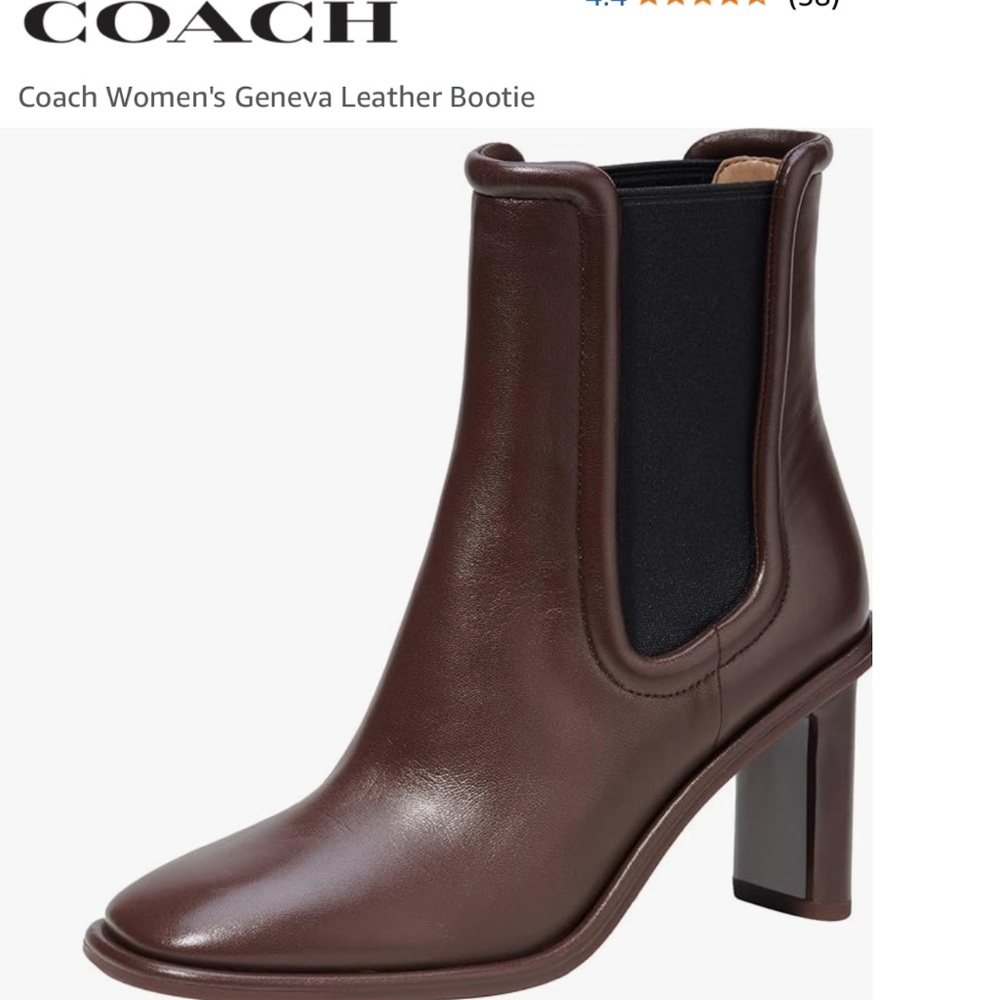 Coach Geneva Leather Chelsea Ankle Bootie